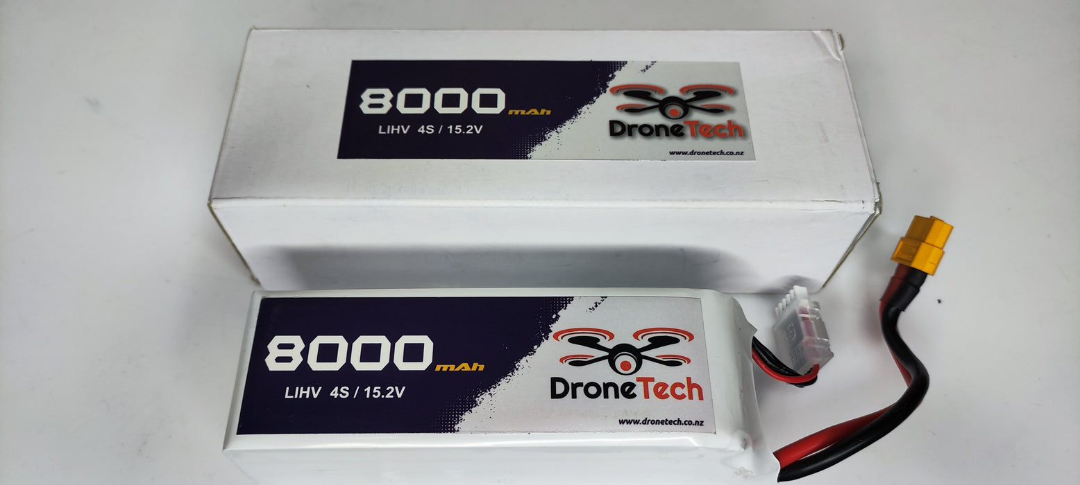 BUNDLE - DroneTech 8000mAh LiHV 15.2V 4S1P Lipo Battery for Gannet 2 or SD 3+ - DronetechNZ