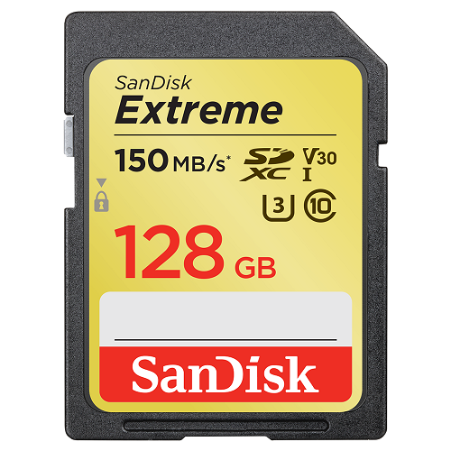 SANDISK EXTREME SDXC 128GB 150MB/S C10 UHS1 C10 U3 - Actiontech